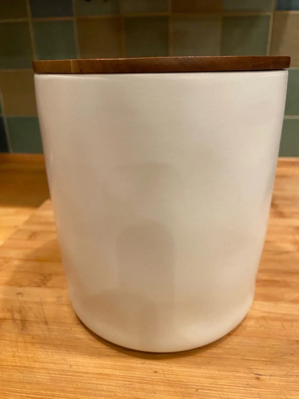 Hearth & Hand Magnolia ~FLOUR ~ Stoneware Canister w/ Wood Lid discontinued